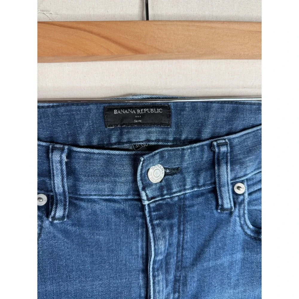 Banana Republic Men's Slim Full Zip Jeans size 31X30 Blue